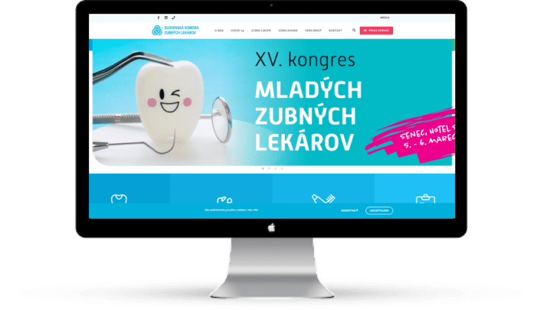 slovenské komory na mockup zariadení monitora